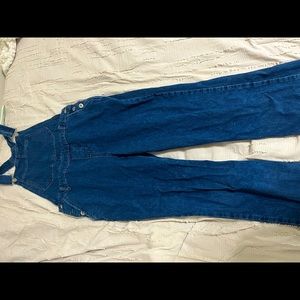 Blue Straight Leg Overalls